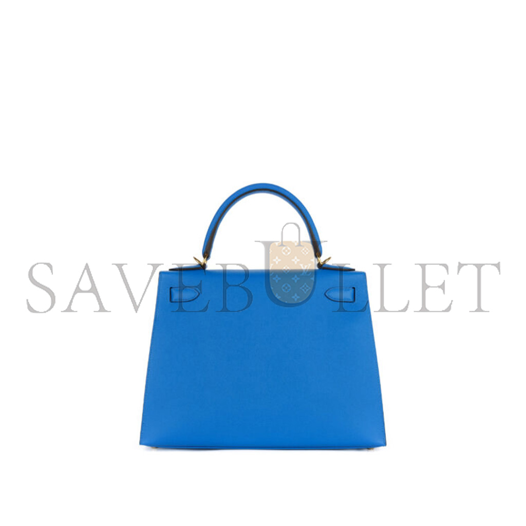 H**mes master kelly 25 bleu hydra epsom sellier gold hardware (25*17*7cm)